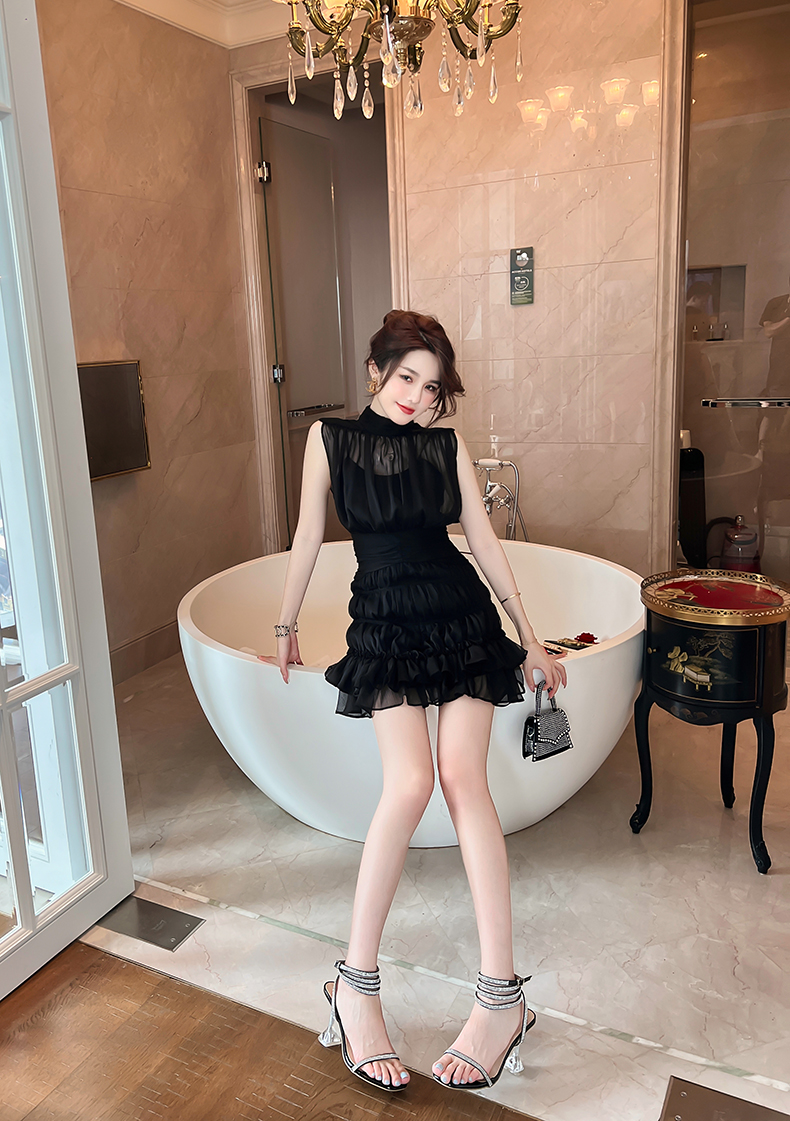 C7598 2120K VÁY ĐẦM LIỀN THÂN NỮ ELOREGS MÙA HÈ PHỤC CỔ CỔ ĐIỂN THỜI TRANG NỮ G05 SẢN PHẨM MỚI