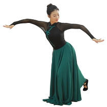 成人女蒙古少数民族艺考舞蹈服装高端大裙摆套装2023新款表演出服