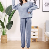 Демисезонная пижама, коралловые бархатные штаны, комплект, коллекция 2021, в корейском стиле