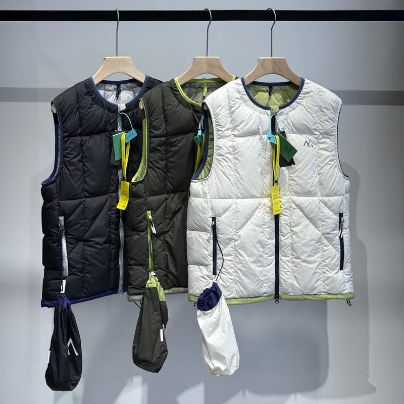2025 New High-End down Vest for Men and Women, Fashionable Color-Blocking Sleeveless Vest, Warm Jacket, Trendy Lightweight down Jacket