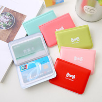 Cartoon Korean version of simple bow 12 card card package bank card package student certificate meal card protection leather cover