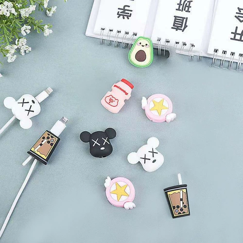 Применимо к специальному USB Data Cable Cable Cable Cable Bite -Проницаемый защитный Jet Cartoon Mite Winder