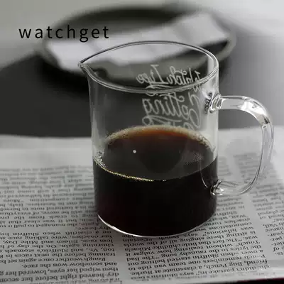 watchget boutique cafe hand-punched coffee pot glass sharing pot tea cup 300ml system ①