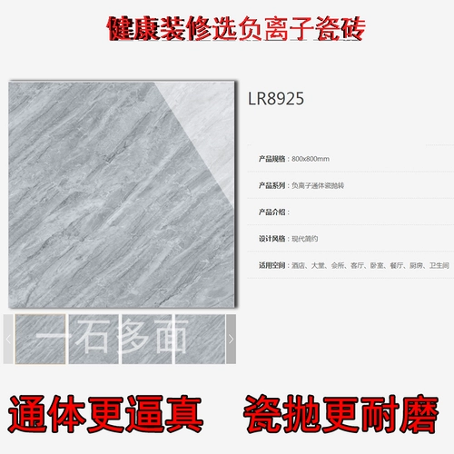 Фарфоровое бросание каменного тела мраморная плитка напольная плитка 800x800 серая плит
