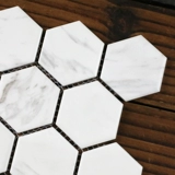 Простая джазовая белая шестигранная кирпичная туалетная мозаичная мозаичная мозаика