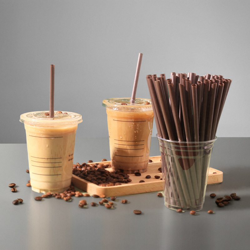 Coffee Grounds Straws Are Individually Packaged, Environmentally Friendly, Biodegradable Pla Straws for Hot and Cold Beverages, Commercial Use Coffee Grounds Straws Are Individually Packaged, Environmentally Friendly, Biodegradable Pla Straws for Hot and Cold Beverages, Commercial Use