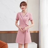 Демисезонный комбинезон, элитный комплект, для салонов красоты, яркий броский стиль