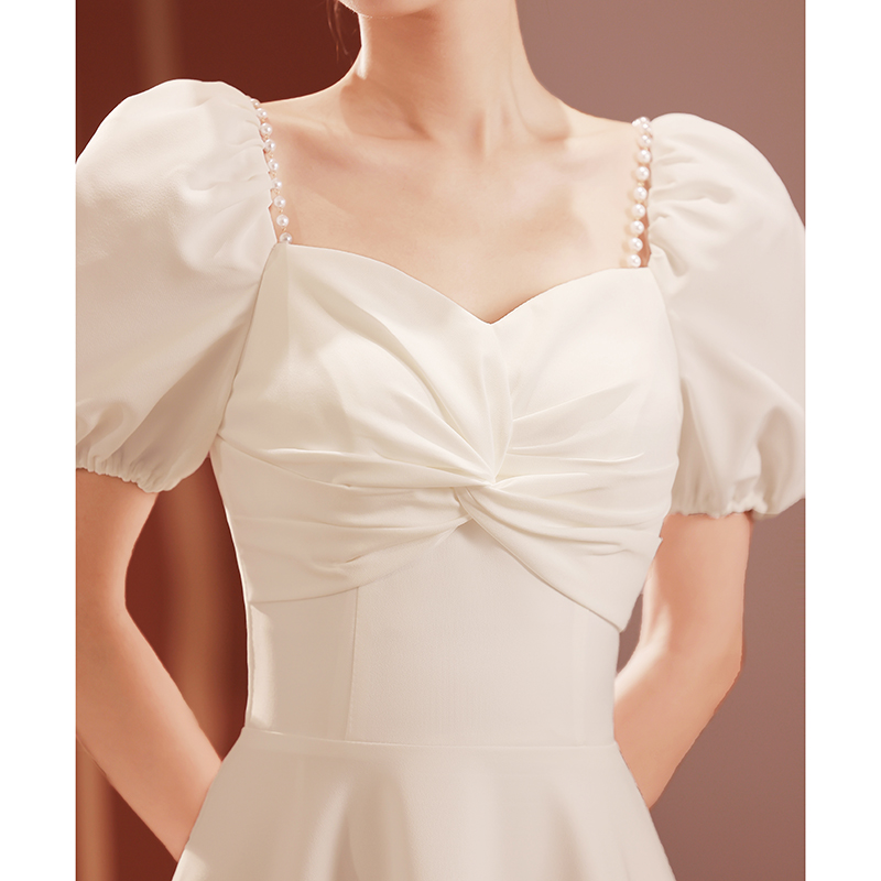 White evening dress, suitable for teen, french style