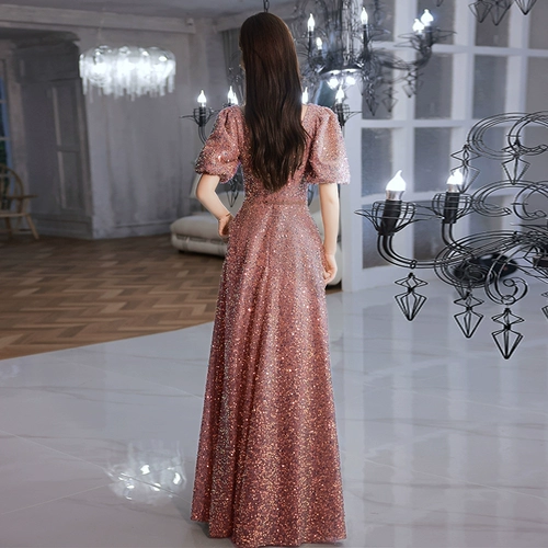 Элитное розовое вечернее платье, коллекция 2023, яркий броский стиль, премиум класс