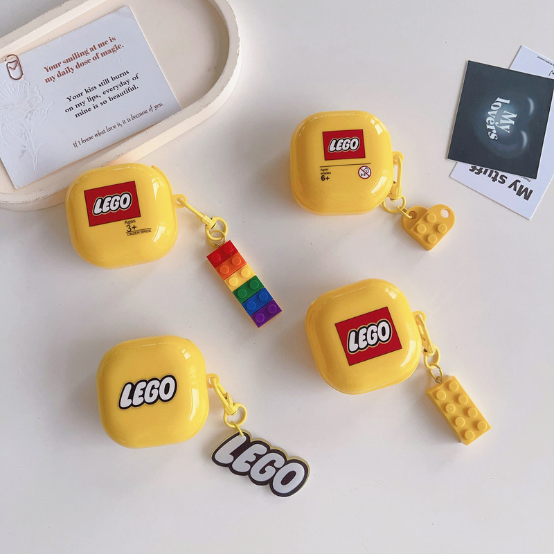 Suitable for Samsung Galaxy Buds Fe Wireless Bluetooth Earphone Protective Case, Soft Rubber, Creative and Stylish Building Block Design, Men's and Women's Models, Buds2Pro Earphone Case, Budslive Soft Anti-Drop