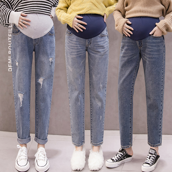 Maternity pants Autumn wear fashion thin dad pants wide leg leggings maternity clothing spring and autumn long pants fashion mom