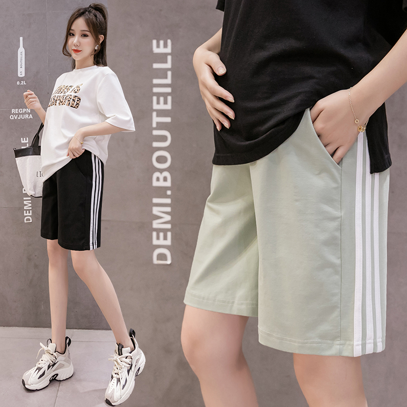 Pregnant Woman Shorts Summer Thin pregnant woman pants outside wearing fashion Loose Broadleg 50% Nehpants Gestation Woman Dress summer dress