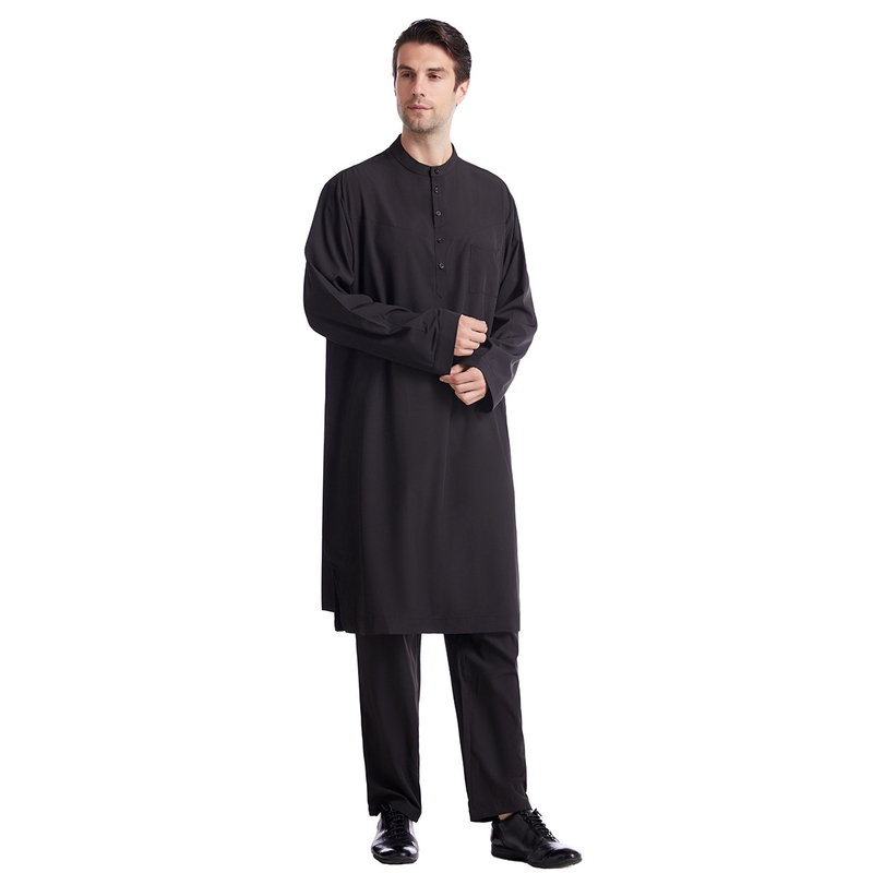Men's Two-Piece Pakistani Suit, Arab Ethnic Style Loose-Fitting Men's Clothing, Dubai Travel Attire