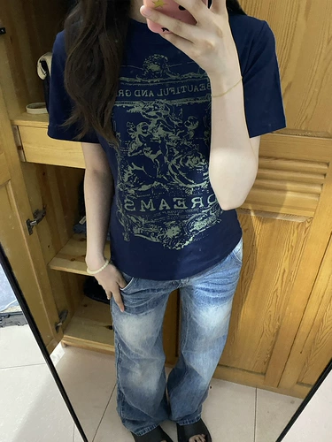 Летняя сексуальная короткая футболка, в американском стиле, облегающий крой