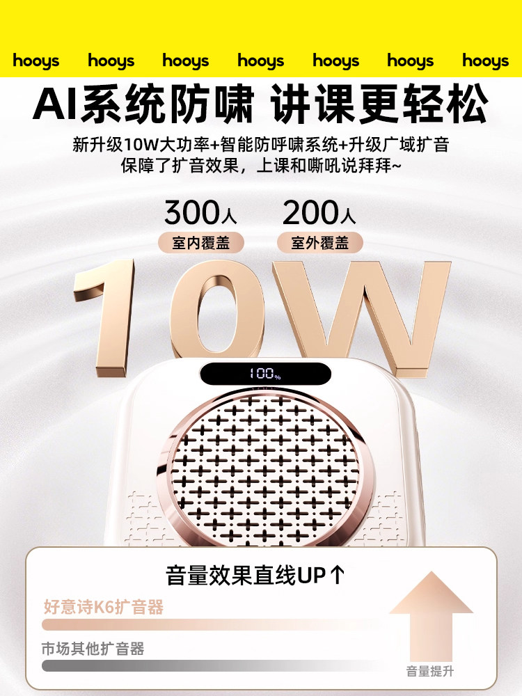 Little Bee Amplifier Teacher's Special Speaker for Class Tour Guide Lavalier Ear Microphone Wireless High Volume