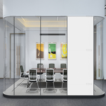 Intelligent electronically controlled dimming glass atomized glass projection energized highly transparent electronic color-changing glass film office partition