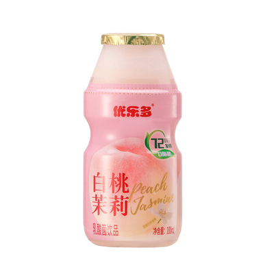 优乐多乳酸菌饮品白桃茉莉酸奶饮料益生菌早餐牛奶整箱100mlx20瓶