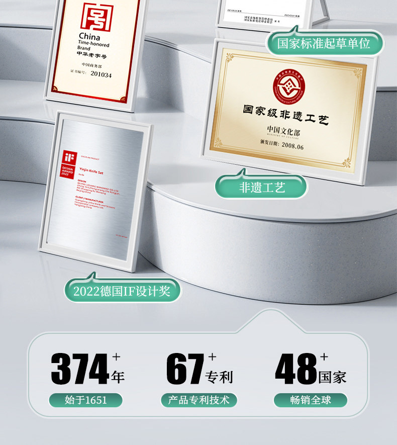 安享好物 安享A级中式菜刀-王麻子晶钻切片刀 国标 