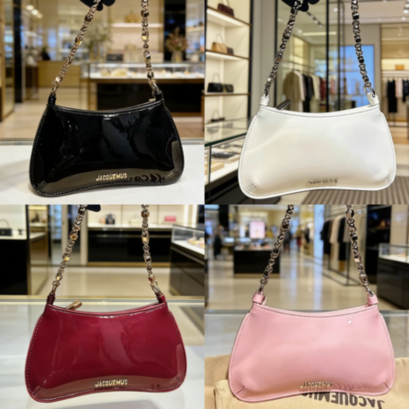 Authentic French Jacquemus Chain Bag, New Fashion High-End Texture Baguette Bag, Shoulder and Handbag Style