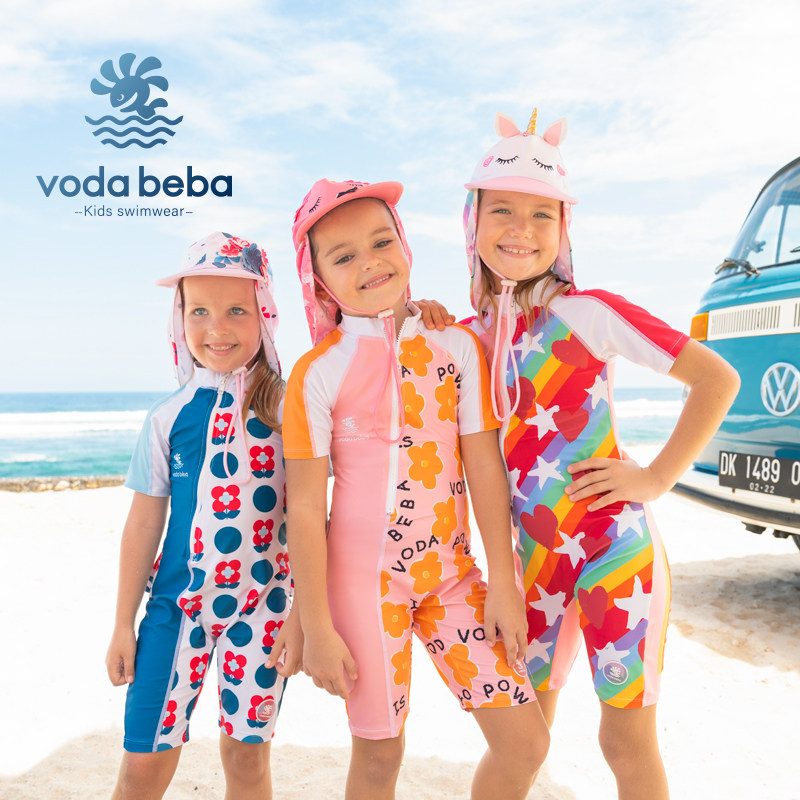 Voda Beba 2021 new children's swimsuit one-piece girl girl swimsuit middle child Korean cute