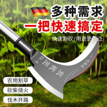 German sickle cut grass special couteau chopping wood cut firewood agricultural double chop and double duty inox Qingming weeding tool high hardness