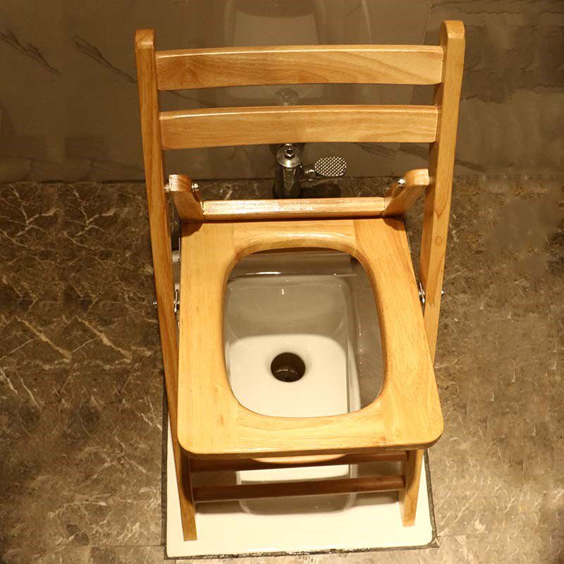 Solid Wood elderly pregnant women toilet chair disabled toilet toilet folding toilet chair toilet stool home
