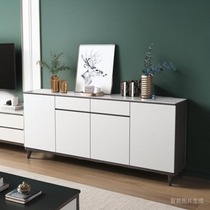 Light luxury minimalist slate sideboard modern minimalist wall cupboard restaurant multi-functional storage marble entrance cabinet
