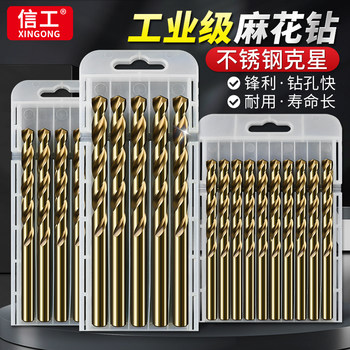 Twist Drill Bit Set with Straight Shank, Multifunctional Alloy Drill Bits, Complete Set for Stainless Steel Drilling, Special Hand Electric Drill for Hole Drilling