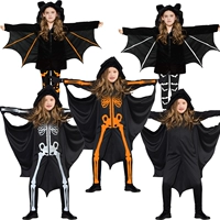 Halloween trẻ em trang phục dơi áo choàng phù thủy đầu lâu áo choàng catwoman quần áo Đảng trang phục hóa trang pyjama haloween