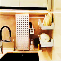 Hengji Shengye factory shop kitchen shelf-free hole plate gas pipeline water heater pipeline shielding