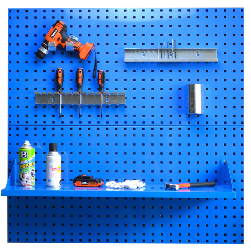 Cave plate shelf board table top triangle support square hole hanging board wall tool material rack multi-function support plate