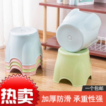 Household plastic childrens small stool dwarf horse chair strong thick chair round stool stool bench bench adult change shoes
