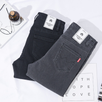 Black jeans women 2021 New slim slim feet high waist spring and autumn tight fitting high nine points pencil pants