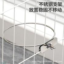 Cat bowl and dog basin 304 food grade stainless steel hanging anti-knock pet supplies feeding water basin fixed cage