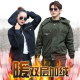 Зимний хлопковый комплект для работы, куртка, дорожная бархатная униформа, увеличенная толщина