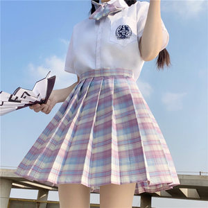 Jk uniform suit original genuine japanese girl pleated skirt plaid skirt glass sugar jk uniform skirt jk suit