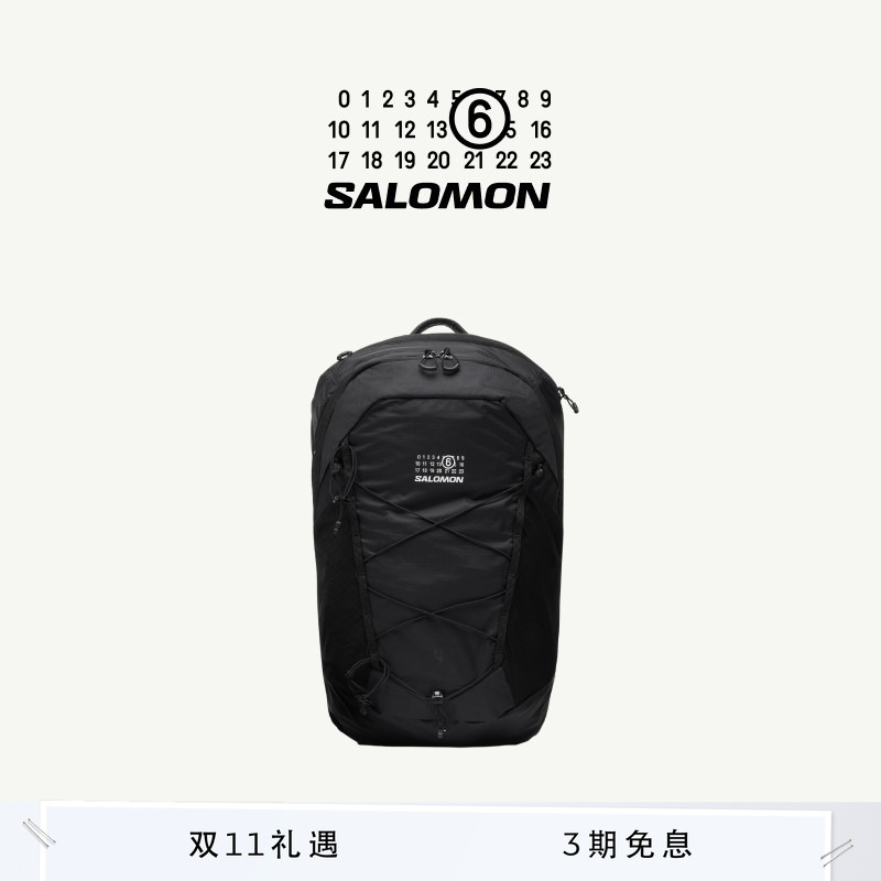 [Limited Restock] Mm6X Salomon Co-Branded Logo Outdoor Casual Simple Black Backpack
