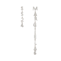 (Interest-free for 6 issues) MM6 digital logo asymmetric design high-end earrings and studs 24 new products