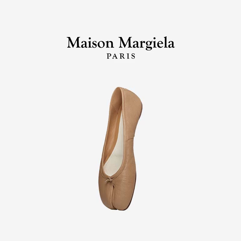 [Ограниченная покупка и бесплатный подарок] Maison Margiela Tabi туфли-балетки с разделенным носком, плоская подошва, кожаные туфли для женщин