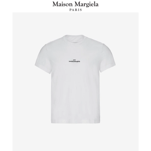[Подарок фестиваля Qixi] Maison Margiela Magira Inverted Logo Classic T -Fork Short -Sleeved White T Top