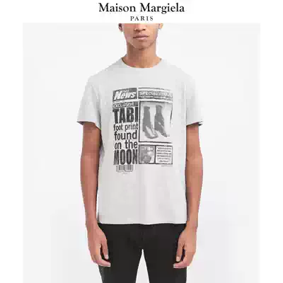 Maison Margiela Margiela Tabi Split toe shape Printed short-sleeved T-shirt Men