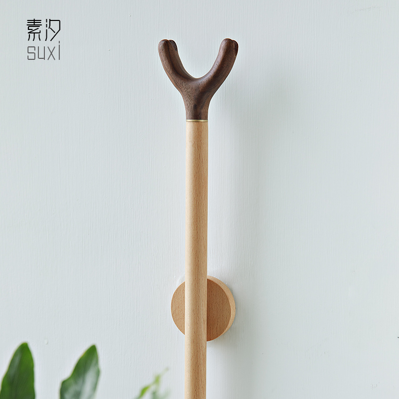 Household solid wood clothing pole personality creative clothes fork pole balcony pick clothes pole clothing store clothes pole ya fork wooden stick