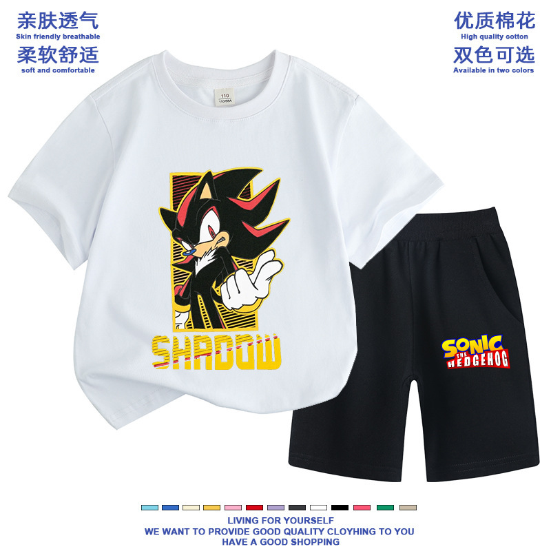 Sonic the Hedgehog Boys and Girls Anime Print Children's Student Cotton Short-Sleeve T-Shirt Summer Sports Shirt New Sonic the Hedgehog Boys and Girls Anime Print Children's Student Cotton Short-Sleeve T-Shirt Summer Sports Shirt New