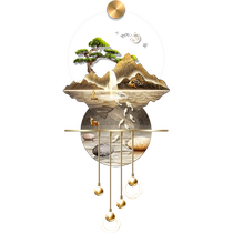 Flowing water brings wealth entrance decorative painting landscape high-end three-dimensional LED wall lamp new Chinese style entrance corridor aisle hanging painting
