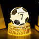 Graduation Season Birthday Gift for Boys Cristiano Ronaldo Messi Football Basketball Crystal Ball Luminous Crystal Ornament Souvenir