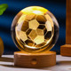 Rechargeable 3D Engraved Football Crystal Ball, Basketball, Badminton, Volleyball, Birthday Gift, Graduation Season Gift for Boys, Decorative Item