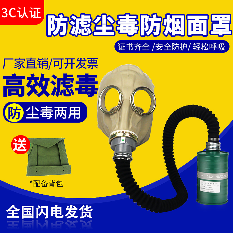 Anti-virus, dust-proof, oil-proof mask, spray paint protection, fully enclosed silicone, full-face, facial head-mounted respirator