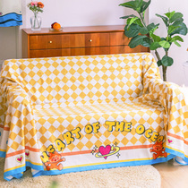 Left Xiandong Road * oliwa joint Oli Frog grid sofa pad with backward cushion pillow sofa cover