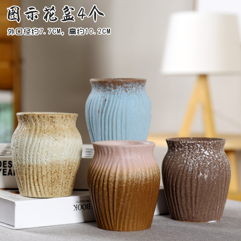 End clearance flower pot in special ceramics, fleshy tail cargo handling package mail indoor meat meat the plants flower POTS, large diameter