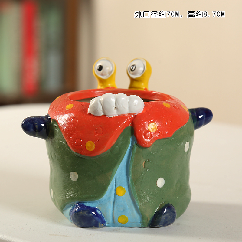 The An idea wacky special offer a clearance of coloured drawing or pattern of much meat flowerpot ceramic move breathable Korean little monsters basin coarse pottery